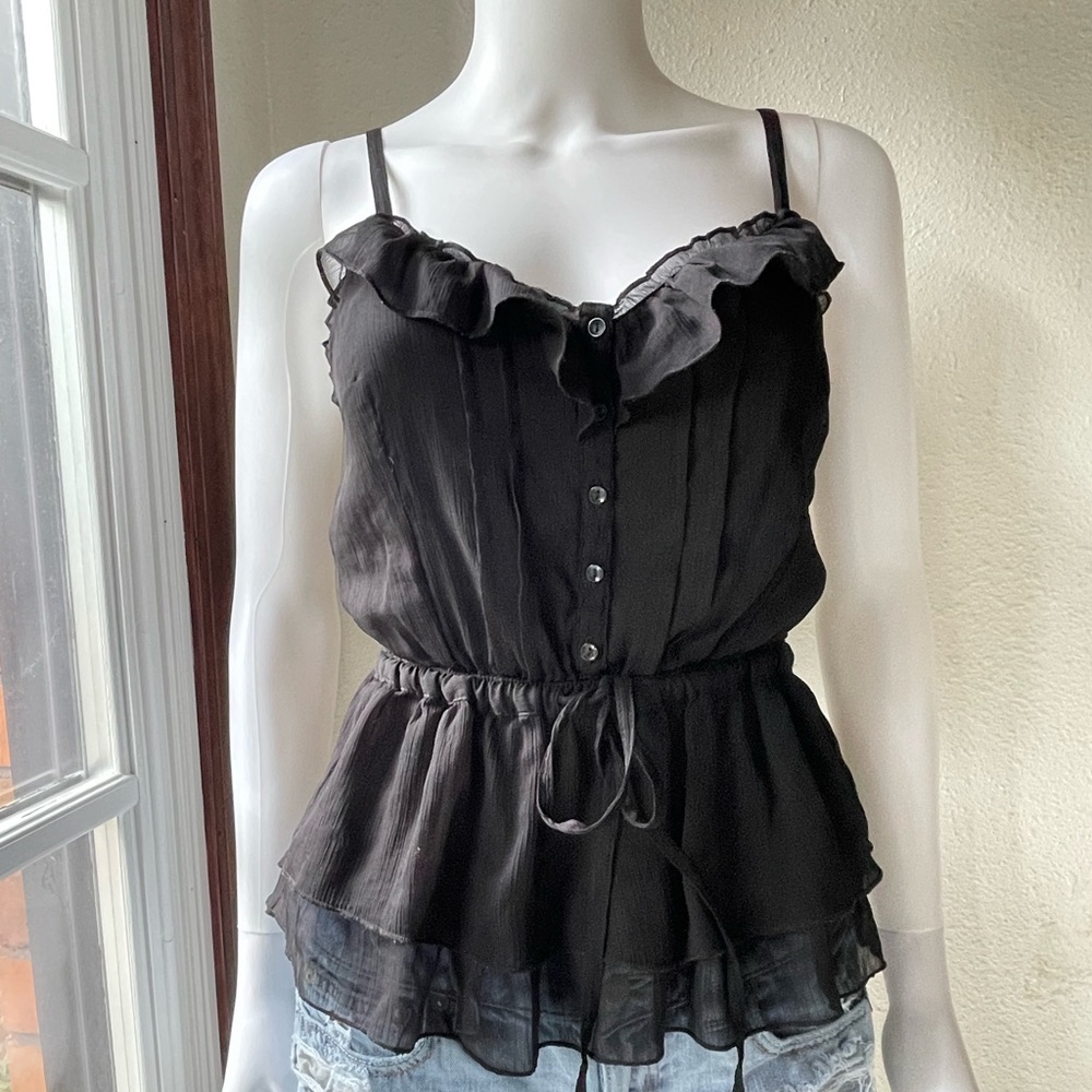 Forever 21 ruffle button up cami